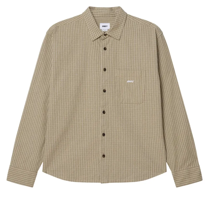 Obey Jimmy Long Sleeve Shirt - Laurel Oak Multi sold by CCS