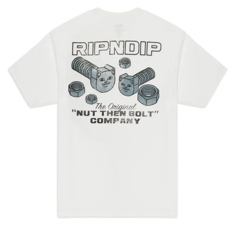 RIPNDIP Nut Then Bolt Pocket T-Shirt - Bone sold by CCS