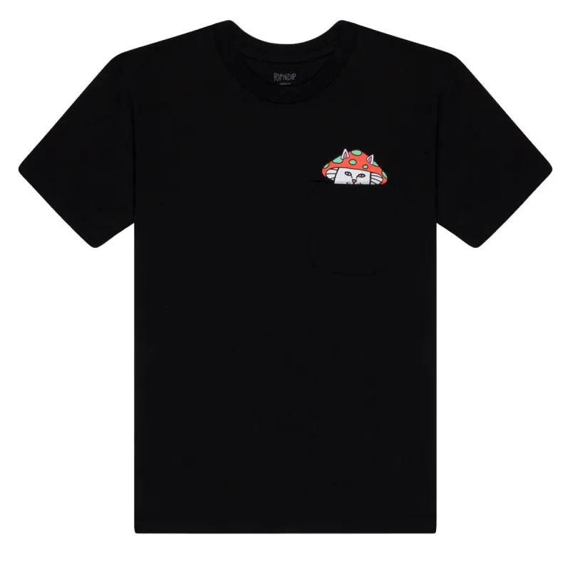 RIPNDIP Lord Shroomy Pocket T-Shirt - Black sold by CCS