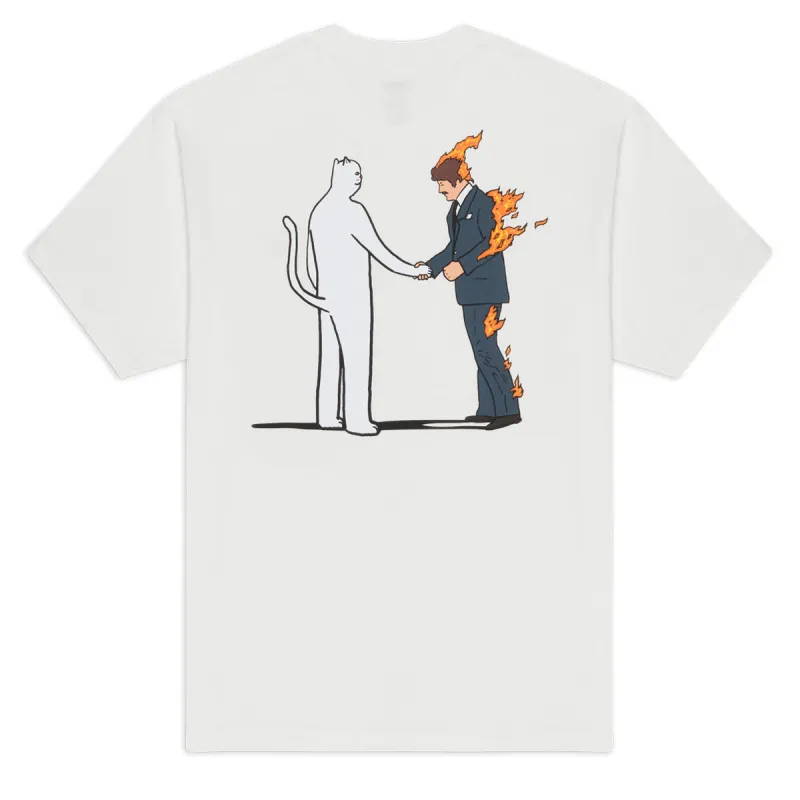 RIPNDIP Burn T-Shirt - Bone sold by CCS