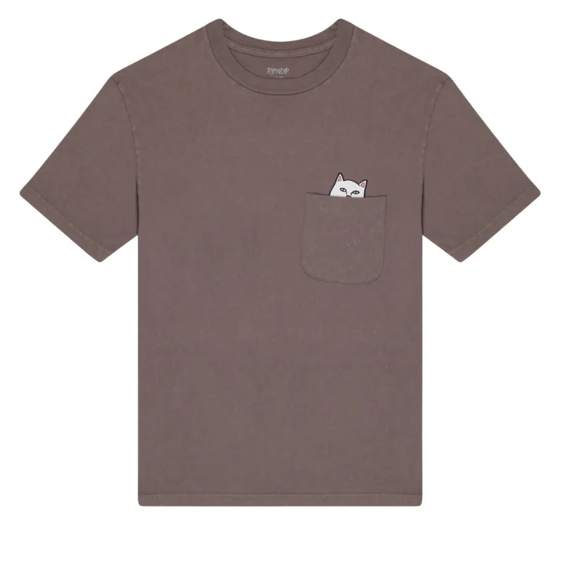 RIPNDIP Lord Nermal Pocket T-Shirt - Tan Mineral Wash made by Ripndip