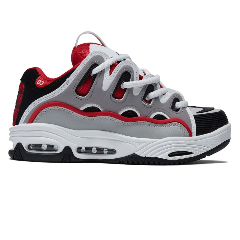 Osiris D3 2001 Shoes - Red/White/Grey sold by CCS
