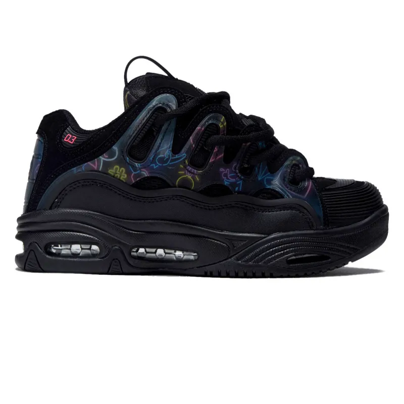 Osiris D3 2001 Shoes - Black/Pink/Holo sold by CCS