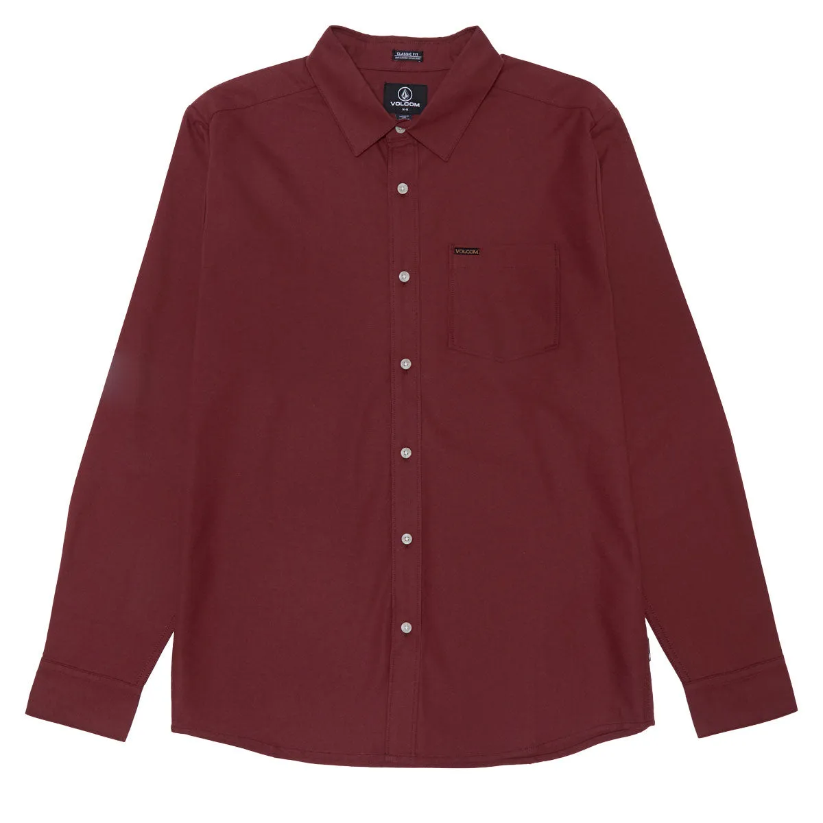 Volcom Veeco Oxford Long Sleeve Shirt - Merlot sold by CCS