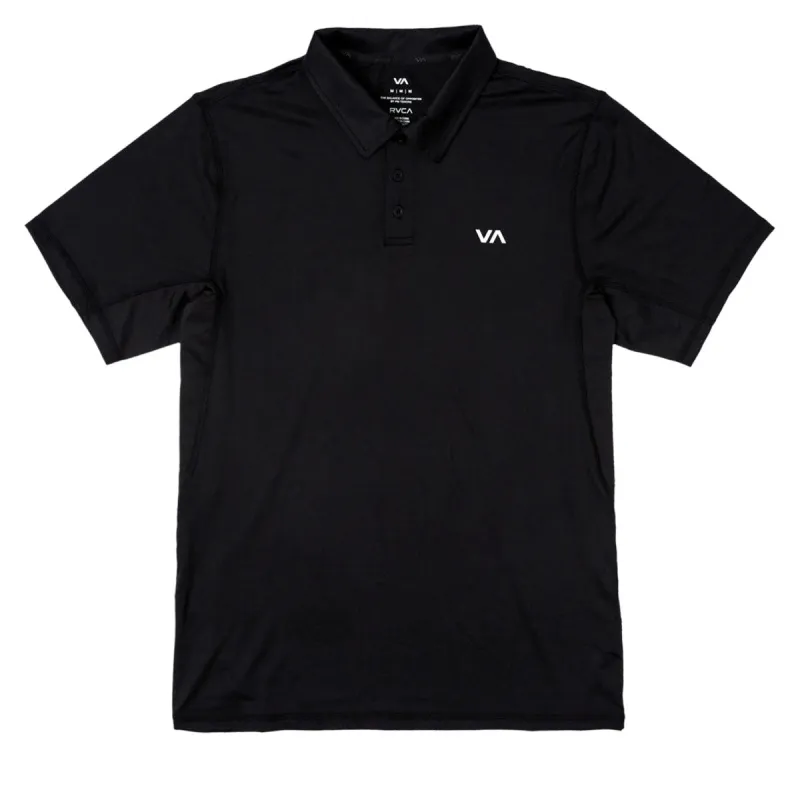 RVCA Sport Vent Polo Shirt - New Black sold by CCS