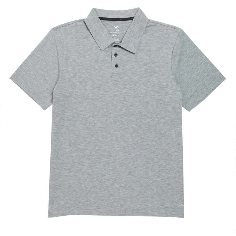 RVCA Balance Polo Shirt - Heather Grey II sold by CCS