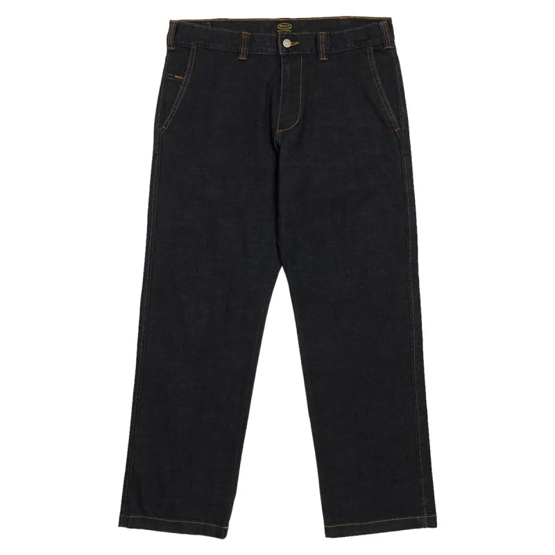 RVCA Americana Dayshift Denim Chino Pants - Black Denim made by RVCA