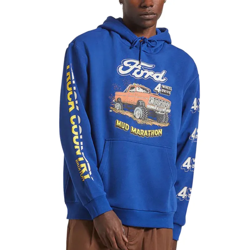 Brixton x Ford Mud Marathon Fleece Hoodie - Ford Blue sold by CCS