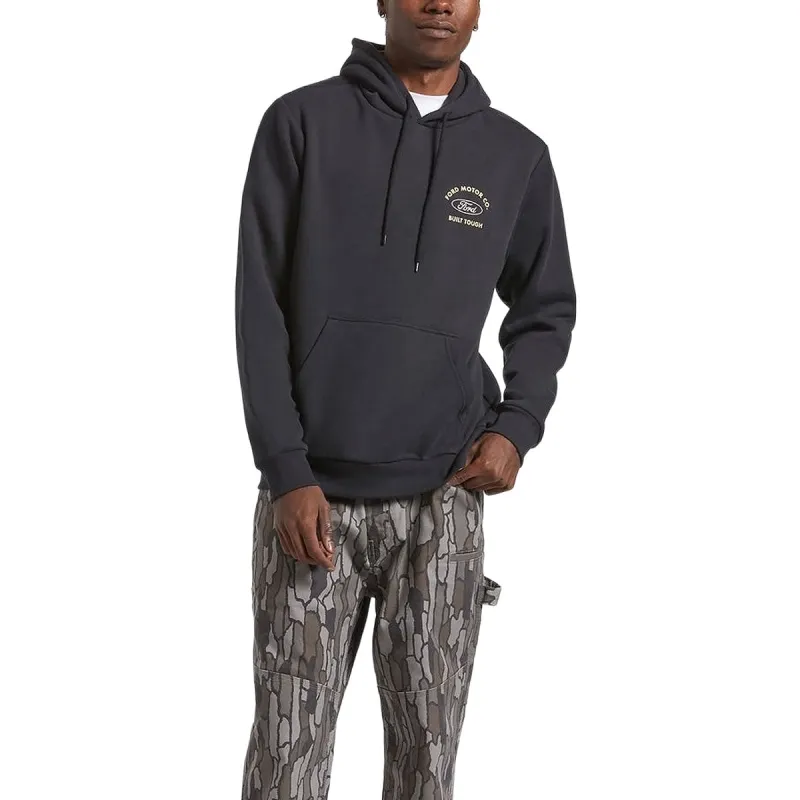 Brixton x Ford Built Tough Fleece Hoodie - Burnt Rubber made by Brixton