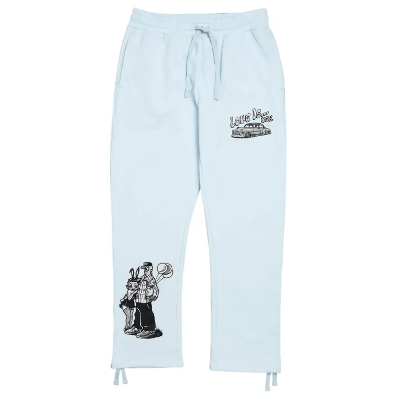 DGK Love Is... Fleece Sweatpants - Powder Blue sold by CCS