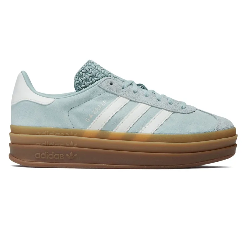 Adidas Womens Gazelle Bold Shoes - Ash Green/Off White/Gum made by Adidas