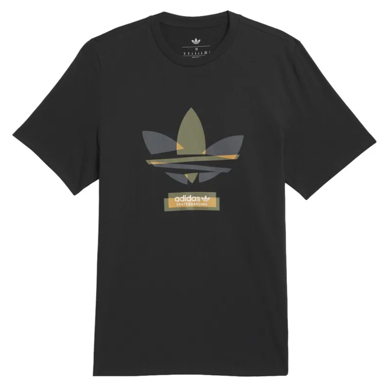 Adidas Skate Trefoil T-Shirt - Black/Olive Strata made by Adidas