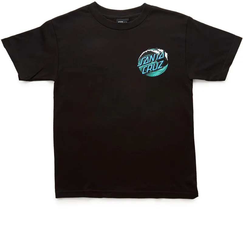 Santa Cruz Wave Dot T-Shirt - Black sold by CCS