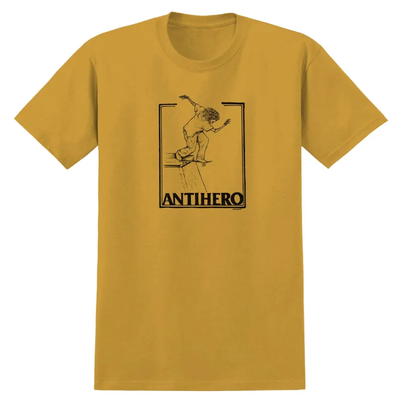 Anti-Hero Doobie Lance T-Shirt - Heather Mustard sold by CCS