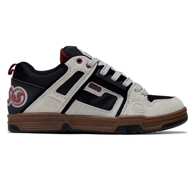 DVS Comanche Shoes - Silver Grey/Black/Ruby Wine Suede made by CCS