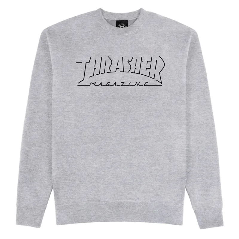 Thrasher Shadow Mag Logo Sweatshirt - Sport Grey sold by CCS