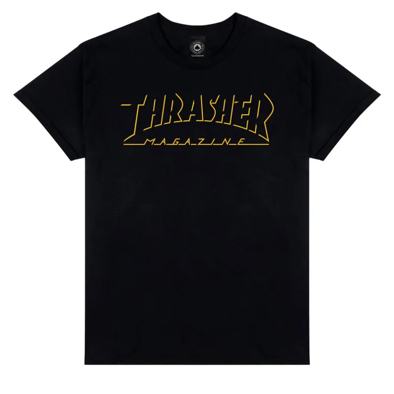 Thrasher Shadow Mag Logo T-Shirt - Black sold by CCS