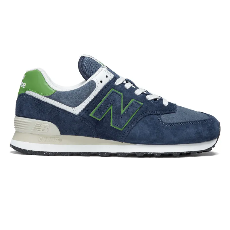 New Balance 574 Shoes - Navy/Alpine Green sold by CCS