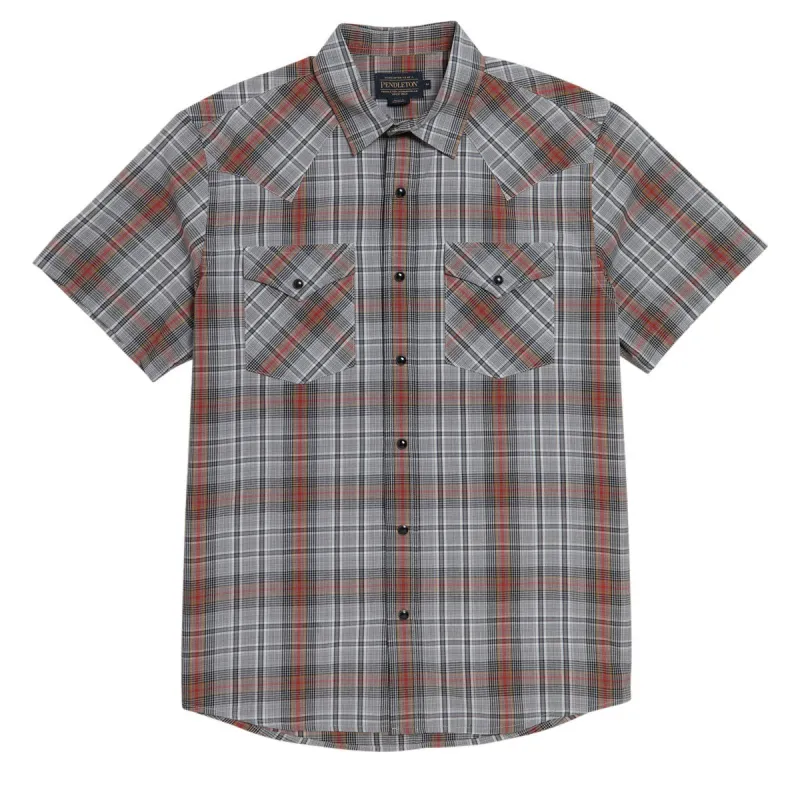Pendleton Frontier Shirt - Grey/Black/Red Plaid sold by CCS