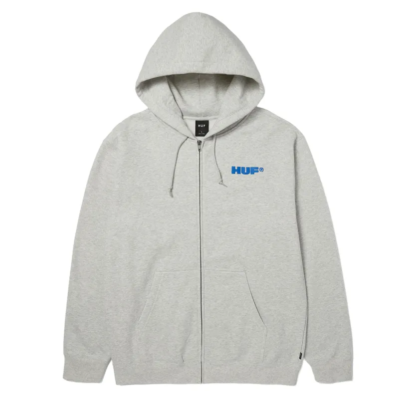 HUF All Caps Zip Up Hoodie - Ash sold by CCS