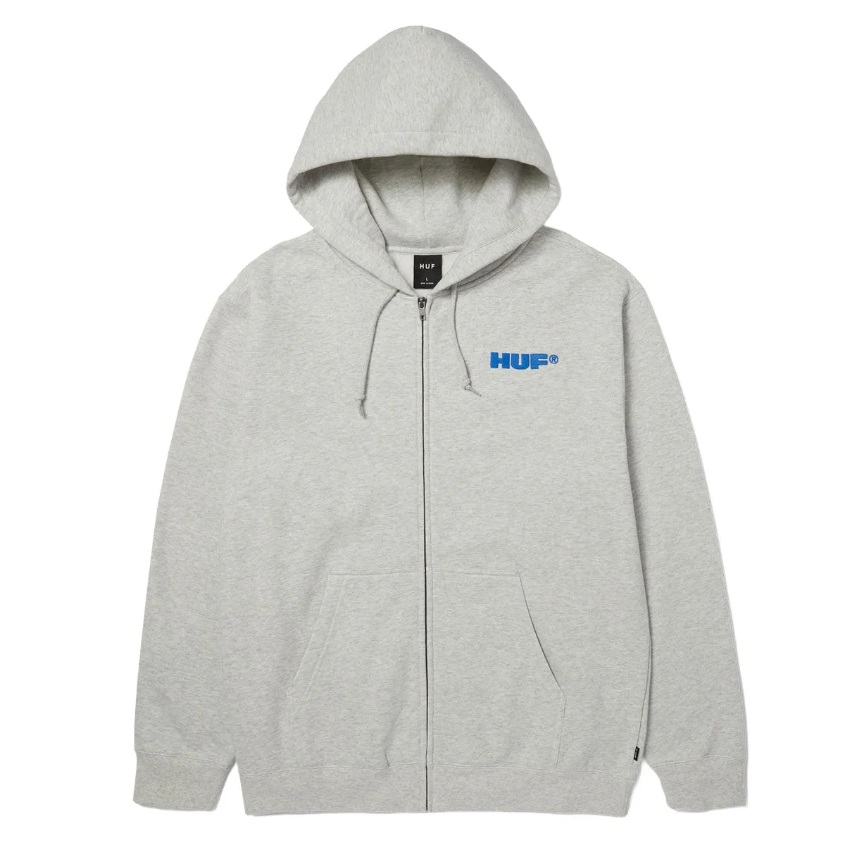 HUF All Caps Zip Up Hoodie - Ash sold by CCS