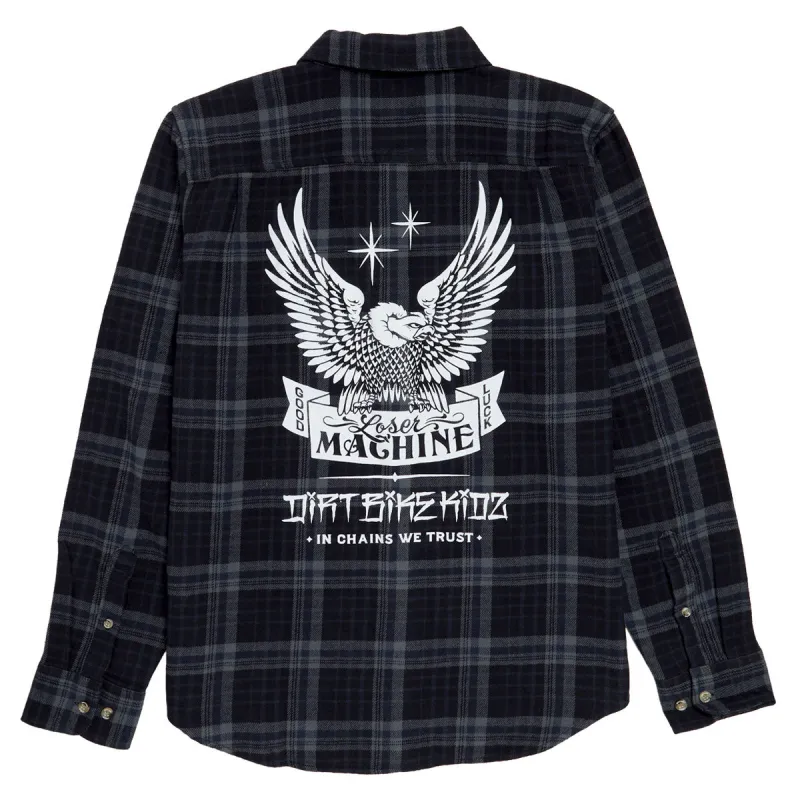 Loser Machine Step Up Flannel Shirt - Black/Navy made by CCS