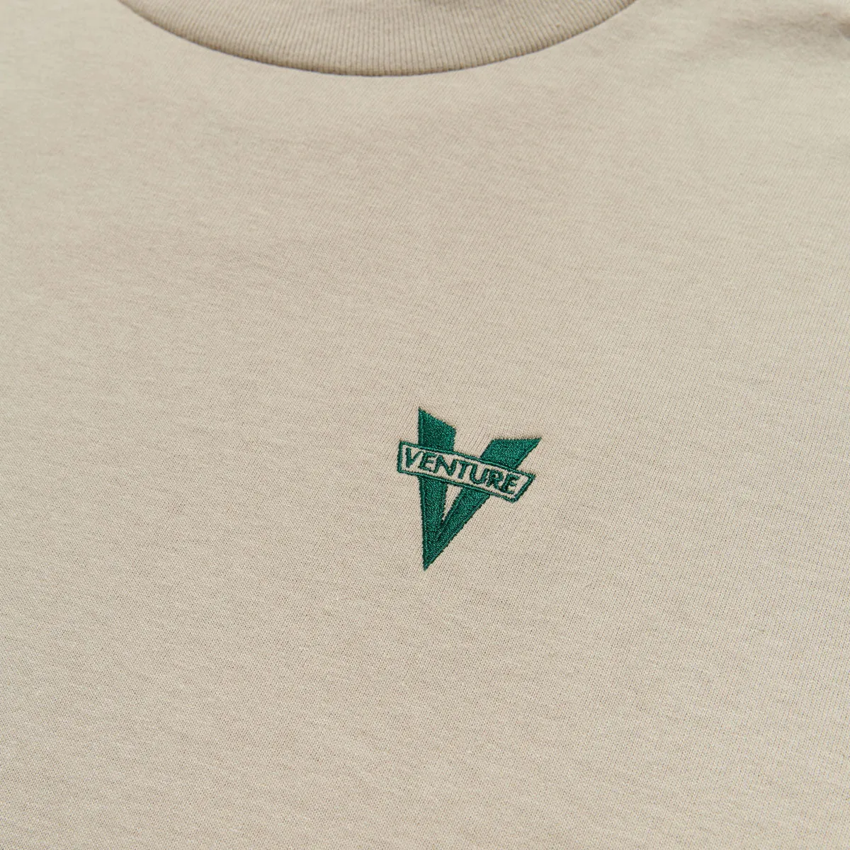 Venture Heritage Emb T-Shirt - Sand/Green Embroidery sold by CCS product image thumbnail 2