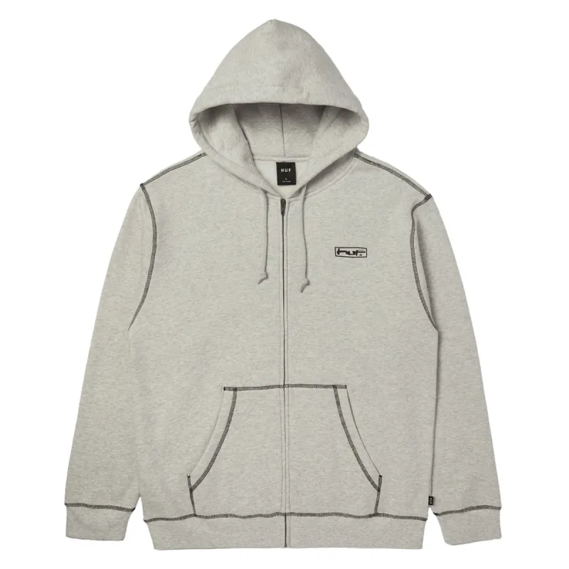 HUF Stretch Zip Up Hoodie - Ash sold by CCS