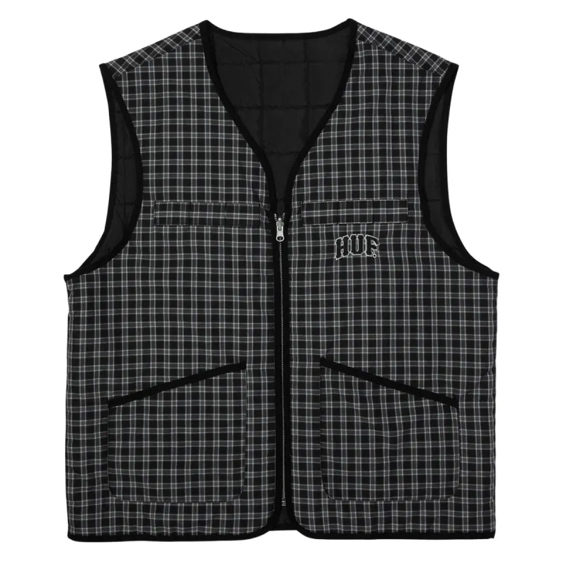 HUF Poynter Reversible Vest - Black sold by CCS