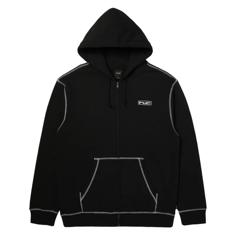 HUF Stretch Zip Up Hoodie - Black sold by CCS