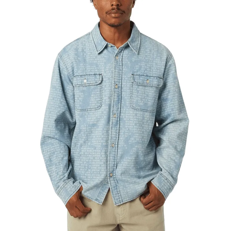 HUF Ceremony Long Sleeve Denim Shirt - Indigo sold by CCS