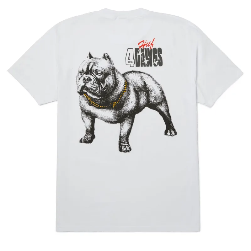 HUF 4 The Dawgs T-Shirt - White made by HUF