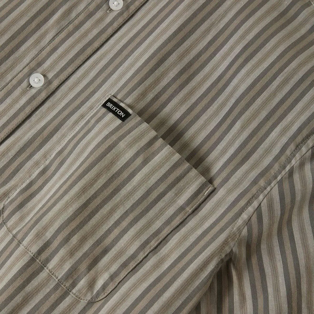 Brixton Charter Stripe Shirt - Charcoal Grey sold by CCS product image thumbnail 4