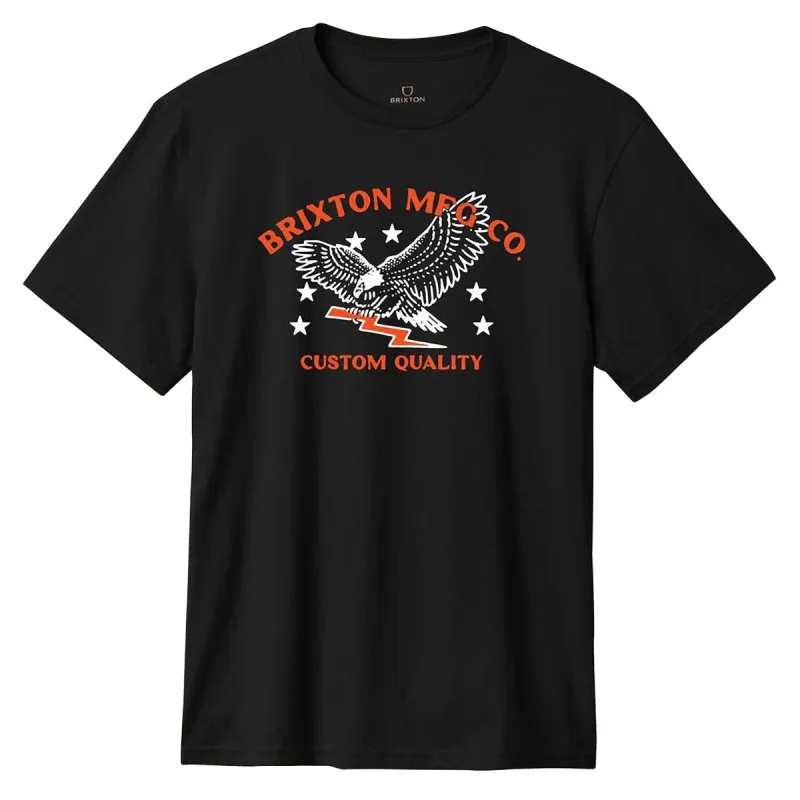 Brixton Lamont T-Shirt - Black Worn Wash sold by CCS