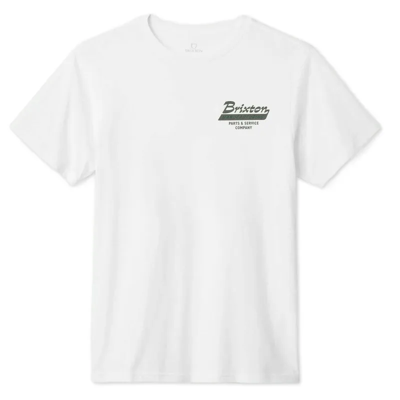 Brixton Township Tailored T-Shirt - White/Olive made by Brixton