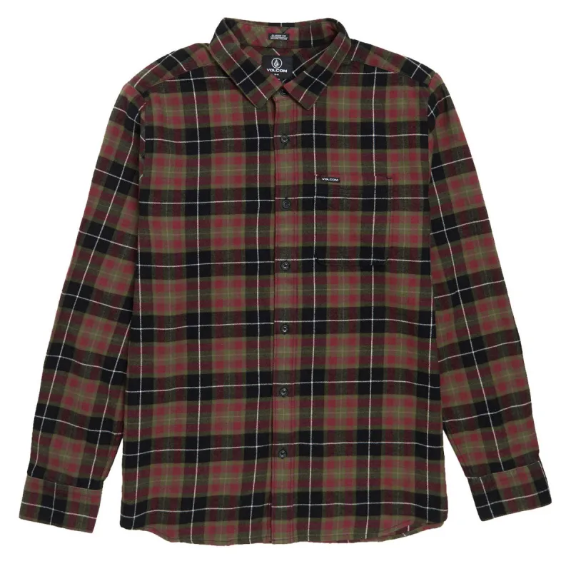 Volcom Caden Plaid Long Sleeve Shirt - Black 2025 sold by CCS