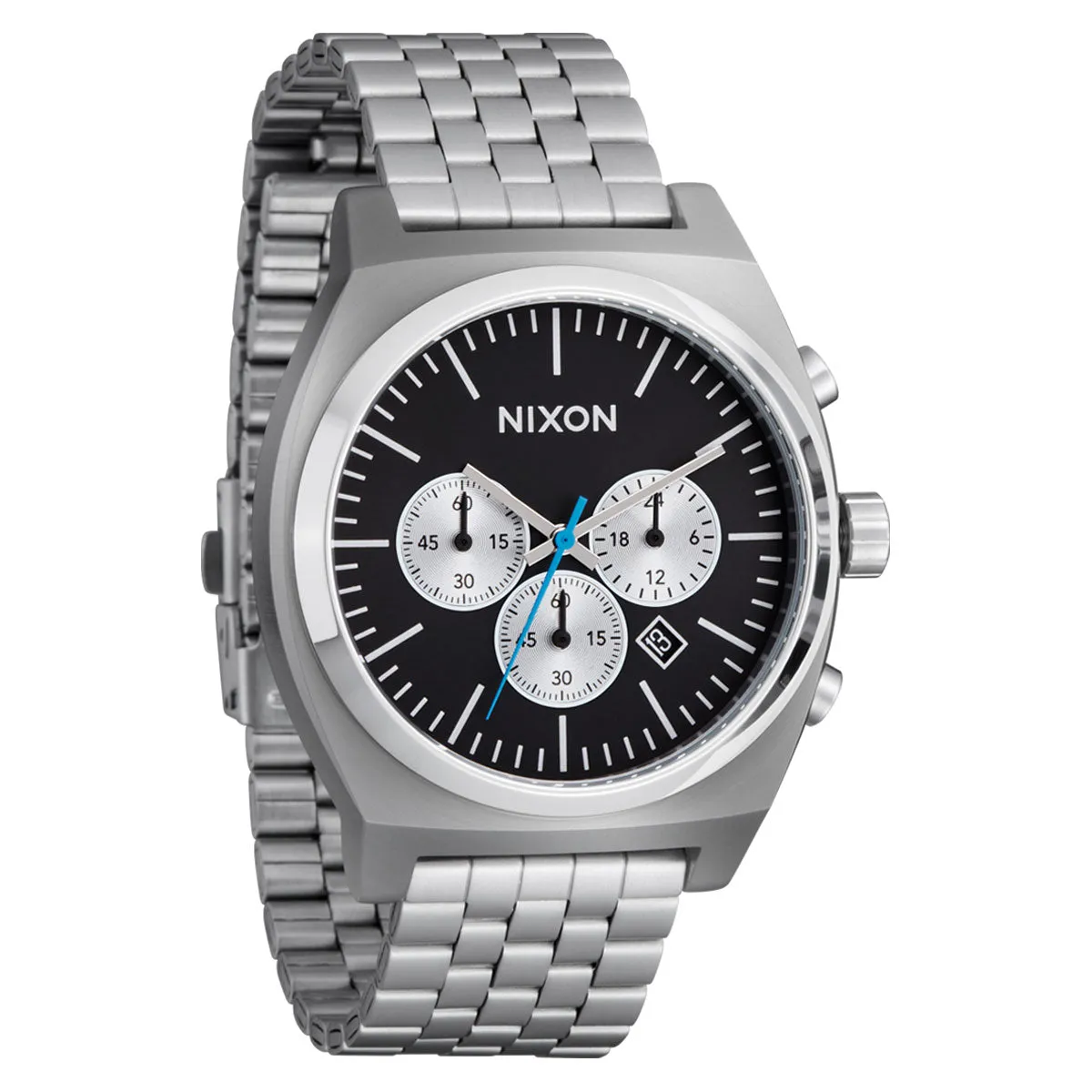 Nixon Time Teller Chrono Watch - Chrome/Black/Chrome Sunray sold by CCS product image thumbnail 2