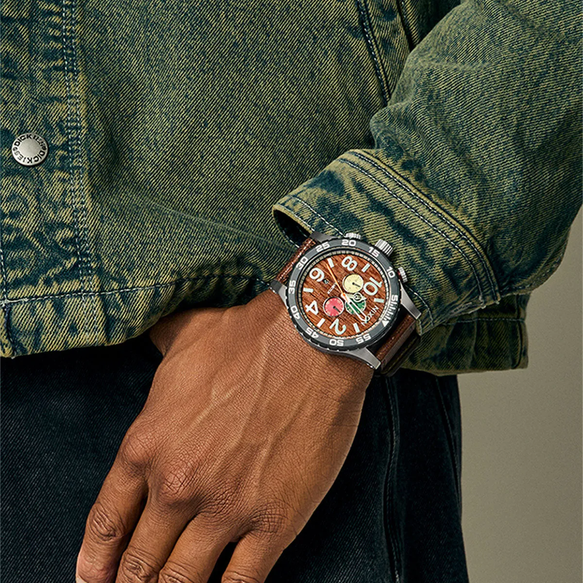 Nixon 51-30 Chrono Watch - Silver/Rosewood/Chocolate sold by CCS product image thumbnail 5