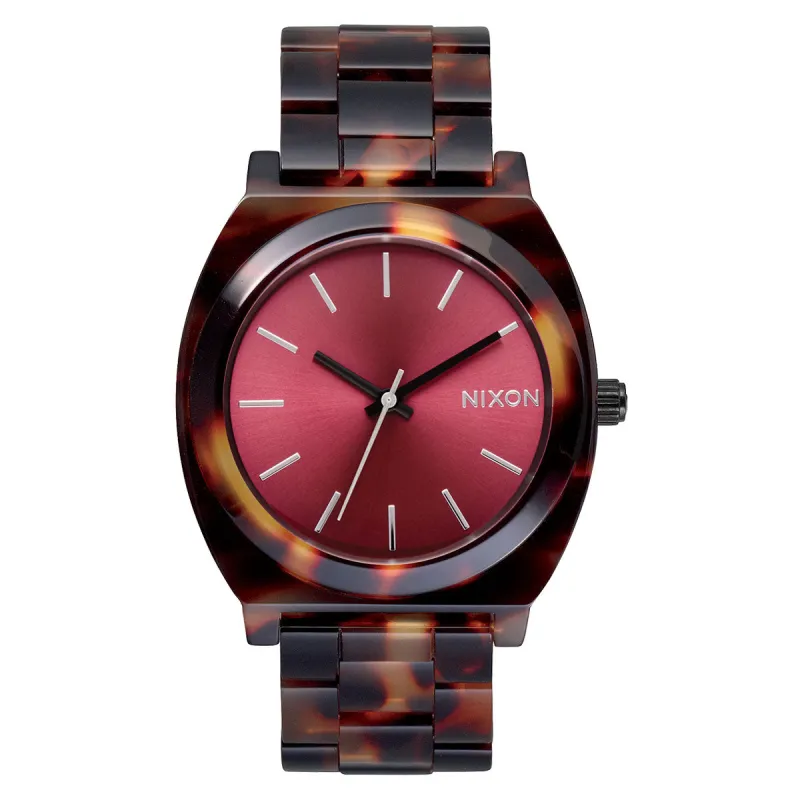 Nixon Time Teller Acetate Watch - Tortoise/Oxblood sold by CCS
