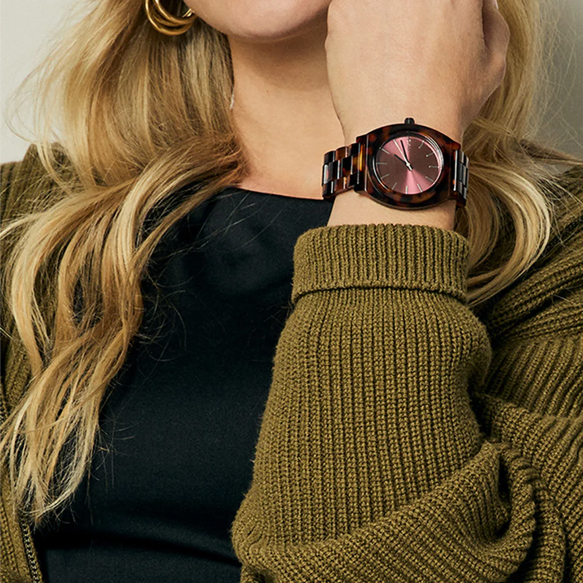 Nixon Time Teller Acetate Watch - Tortoise/Oxblood sold by CCS product image thumbnail 5