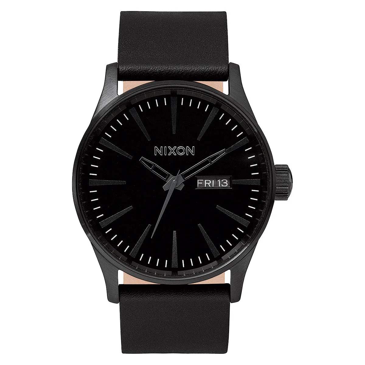 Nixon Sentry Leather Watch - All Black sold by CCS