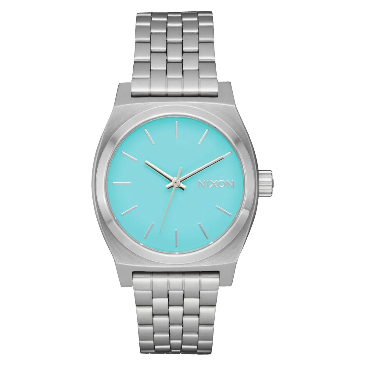 Nixon Medium Time Teller Watch - Silver/Turquoise sold by CCS