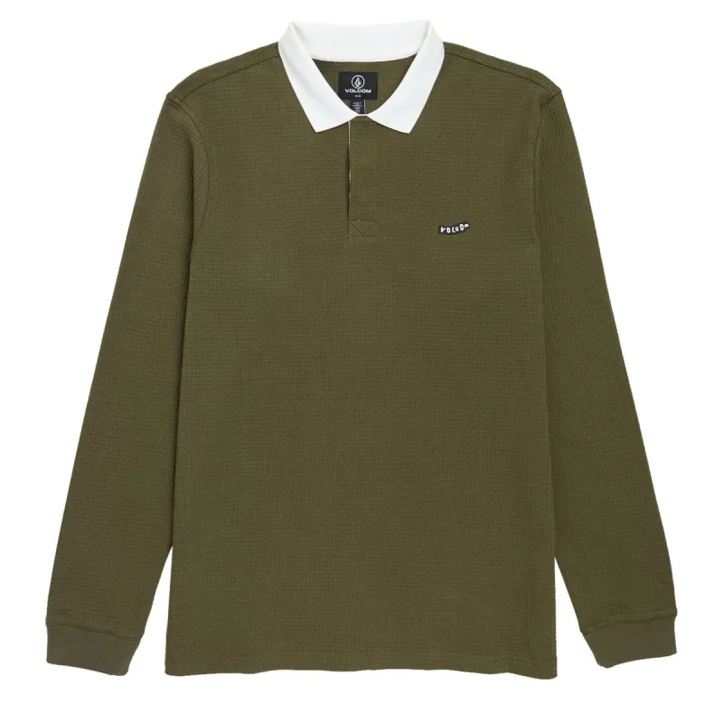 Volcom Curbstone Long Sleeve Polo Shirt - Sage Leaf sold by CCS