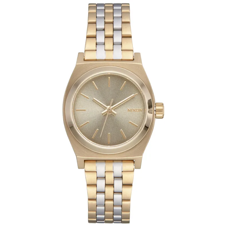 Nixon Small Time Teller Watch - Light Gold/Silver/Vintage White made by Nixon