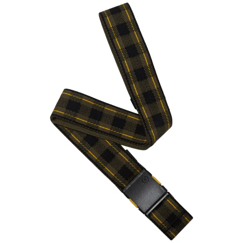 Arcade Plaid Belt - Crocodile/Mustard sold by CCS