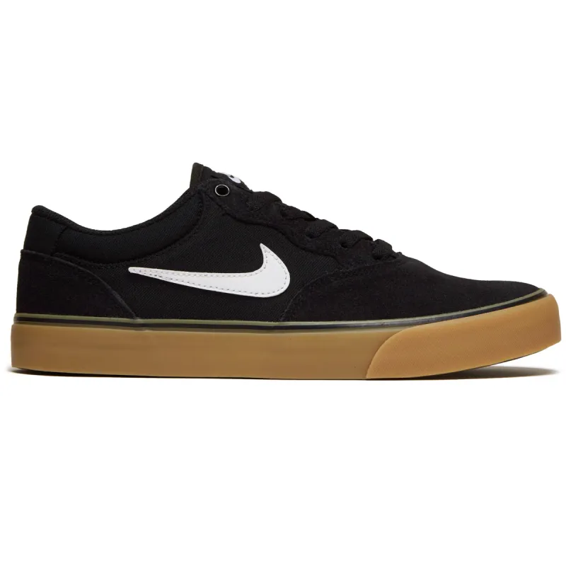 Nike SB Chron 2 Shoes - Black/White/Black/Gum Light Brown sold by CCS