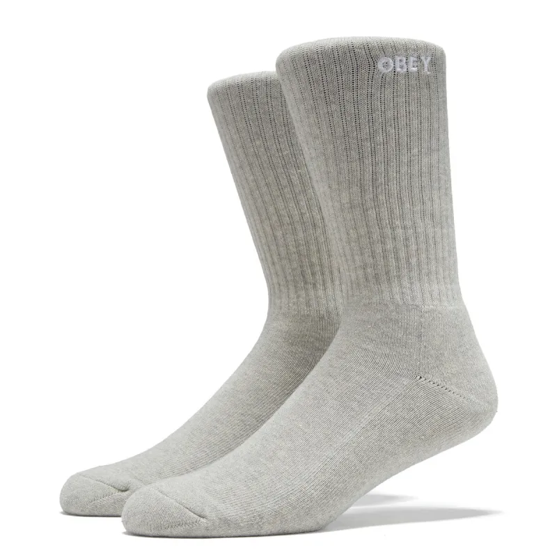 Obey Bold Socks - Ash Grey made by Obey
