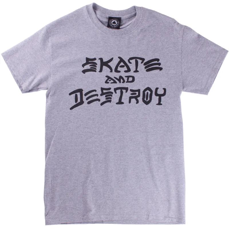 Thrasher Skate And Destroy T-Shirt - Grey sold by CCS