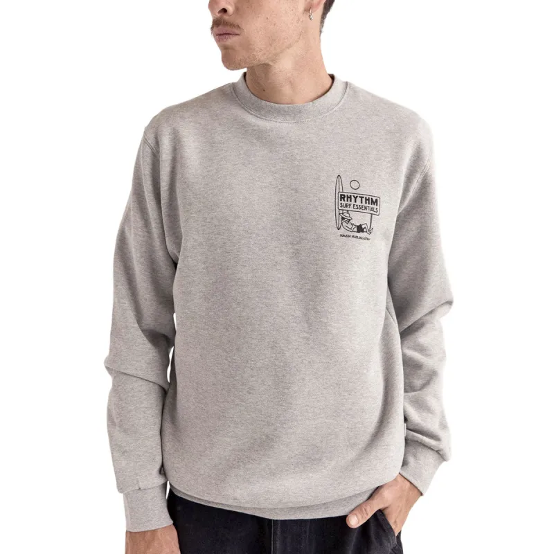 Rhythm Siesta Fleece Crew Sweatshirt - Grey Heather sold by CCS