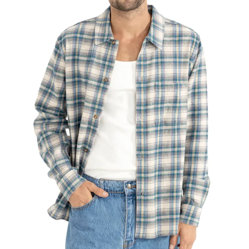 Rhythm Sur Long Sleeve Flannel Shirt - Natural sold by CCS